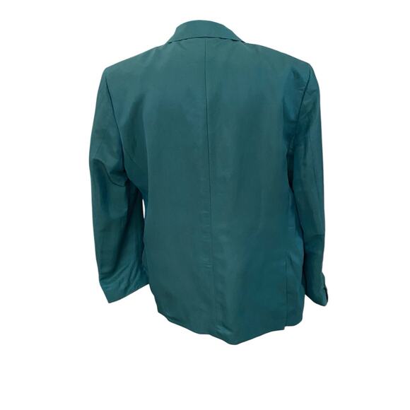 NEW Indochino Mens Teal Green Silk Linen Newbury Blazer Jacket Sz 52 - Picture 3 of 11